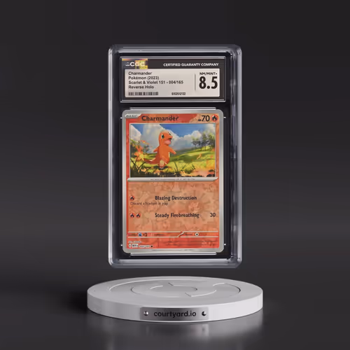 2023 Scarlet & Violet 151 - MEW EN #004/165 Charmander - Reverse Holo (CGC 8.5 NM-MT+)