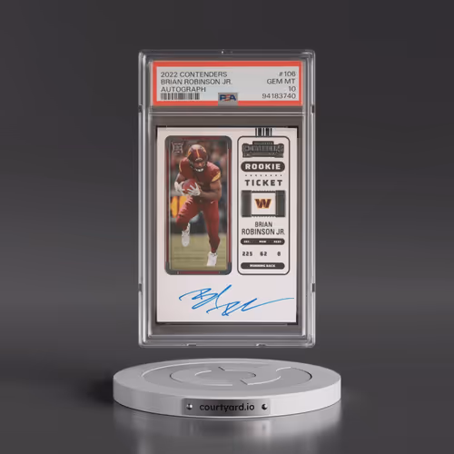 2022 Panini Contenders #106 Brian Robinson Jr. - Autograph (PSA 10 GEM MINT)