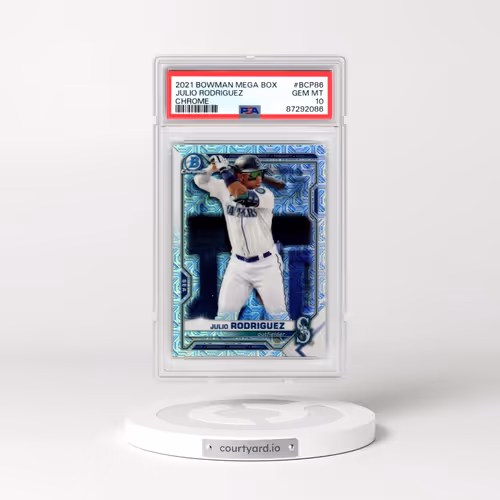2021 Bowman Mega Box Chrome #BCP86 Julio Rodriguez (PSA 10 GEM MINT)