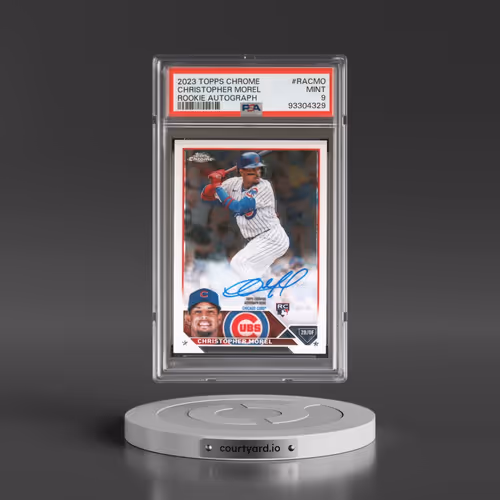 2023 Topps Chrome Rookie Autograph #RACMO Christopher Morel (PSA 9 MINT)