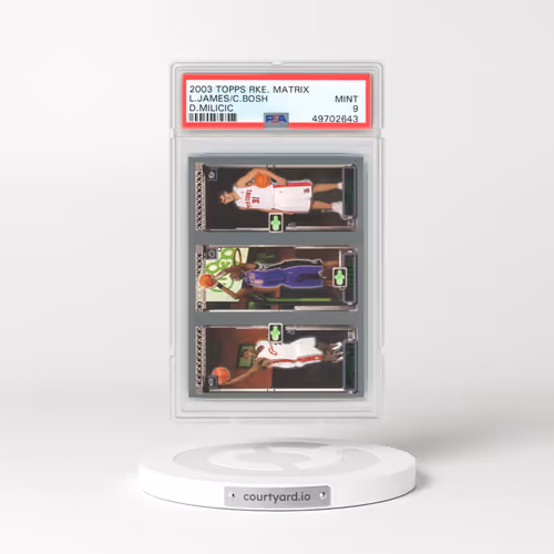 2003 Topps Rookie Matrix C.Bosh/D.Milicic/L.James (PSA 9 MINT)