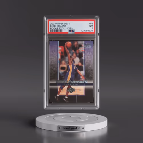 2003 Upper Deck Rookie Exclusives #59 Kobe Bryant (PSA 7 NM)