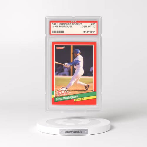 1991 Donruss Rookies #33 Ivan Rodriguez (PSA 10 GEM MINT)