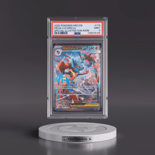 2025 Pokémon Meg EN-Mega Evolution #179 Mega Lucario EX - Holo Special Illustration Rare (PSA 9 MINT