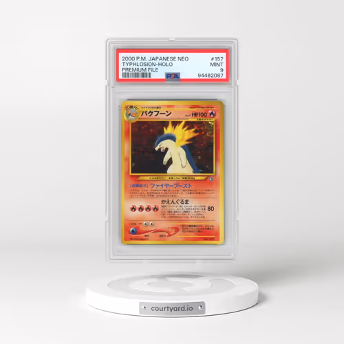 2000 Pokémon Neo #157 Typhlosion - Holo Premium File (PSA 9 MINT)