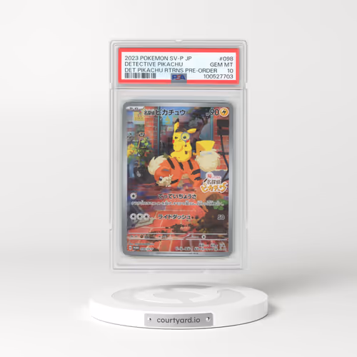 2023 Pokémon SV-P Promo #098 Detective Pikachu - Detective Pikachu Returns Pre-Order (PSA 10 GEM MINT)