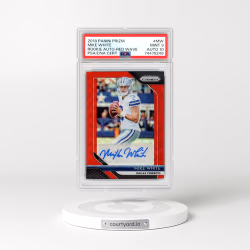 2018 Panini Prizm Rookie Autographs #MW Mike White - Red Wave (PSA 9 MINT)