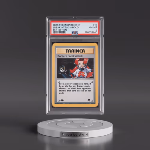 2000 Pokémon Rocket #16 Rocket's Sneak Attack - 1st Edition Holo (PSA 8 NM-MT)