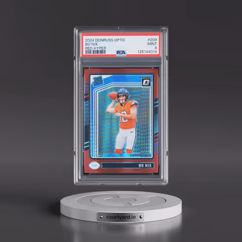 2024 Panini Donruss Optic #209 Bo Nix - Red Hyper (PSA 9 MINT)