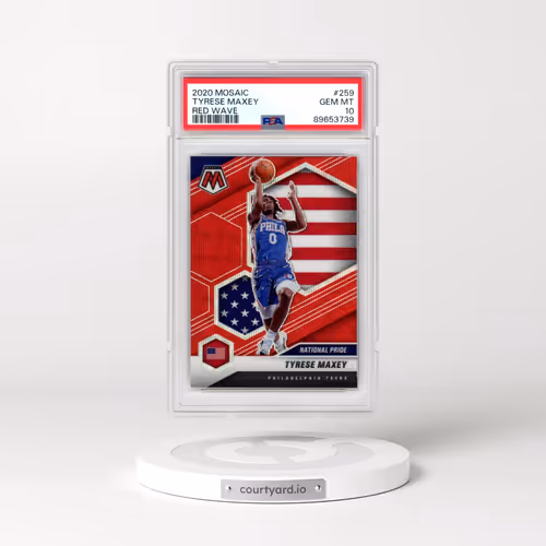 2020 Panini Mosaic #259 Tyrese Maxey - Red Wave (PSA 10 GEM MINT)