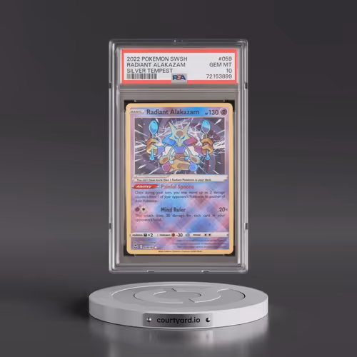 2022 Pokémon Sword & Shield Silver Tempest #059 Radiant Alakazam - Holo (PSA 10 GEM MINT)
