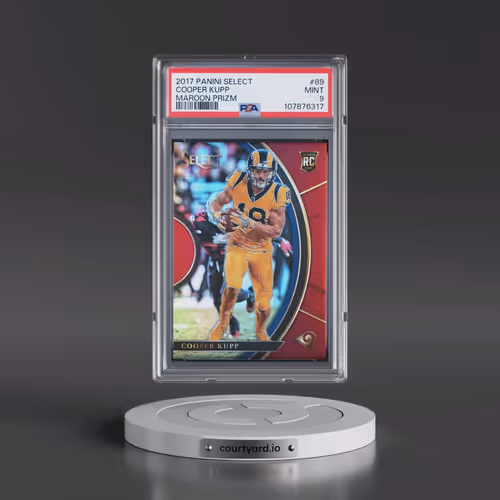 2017 Panini Select #89 Cooper Kupp - Maroon Prizm (PSA 9 MINT)
