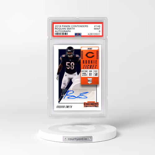 2018 Panini Contenders #146 Roquan Smith - Autograph (PSA 9 MINT)