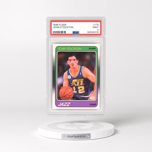 1988 Fleer #115 John Stockton (PSA 9 MINT)