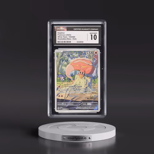 2025 Pokémon Wht EN-White Flare #104 Heatmor - Illustration Rare (CGC 10 GEM MINT)