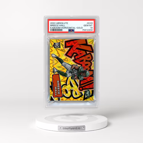 2022 Panini Absolute Kaboom! Horizontal #KH9 Breece Hall - Gold (PSA 10 GEM MINT)