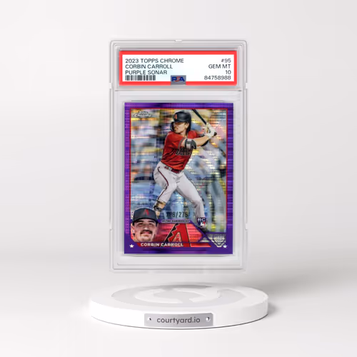 2023 Topps Chrome #95 Corbin Carroll - Purple Sonar Refractor (PSA 10 GEM MINT)