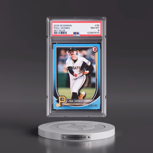 2025 Bowman #30 Paul Skenes - Sky Blue (PSA 8 NM-MT)