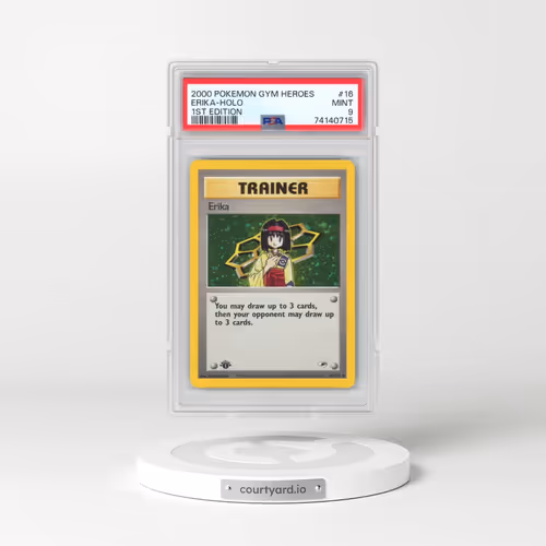 2000 Pokémon Gym Heroes #16 Erika - 1st Edition Holo (PSA 9 MINT)