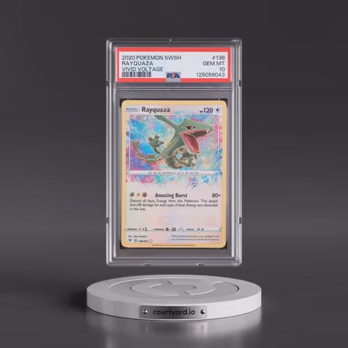 2020 Pokémon Sword & Shield Vivid Voltage #138 Rayquaza (PSA 10 GEM MINT)