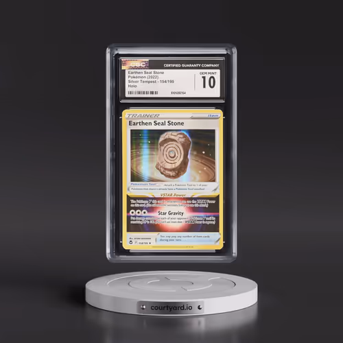 2022 Silver Tempest #154/195 Earthen Seal Stone - Holo (CGC 10 GEM MINT)