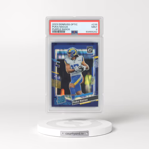 2023 Panini Donruss Optic #238 Puka Nacua - Purple Shock (PSA 9 MINT)