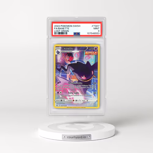 2022 Pokémon Sword & Shield Lost Origin #TG07 Banette - Full Art (PSA 9 MINT)
