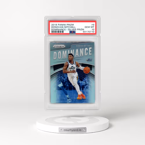 2019 Panini Prizm Dominance #9 Donovan Mitchell - Silver Prizm (PSA 10 GEM MINT)