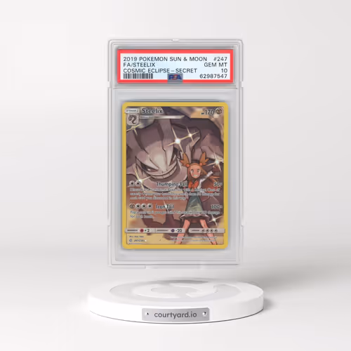 2019 Pokémon Sun & Moon Cosmic Eclipse #247 Steelix - Full Art Secret (PSA 10 GEM MINT)