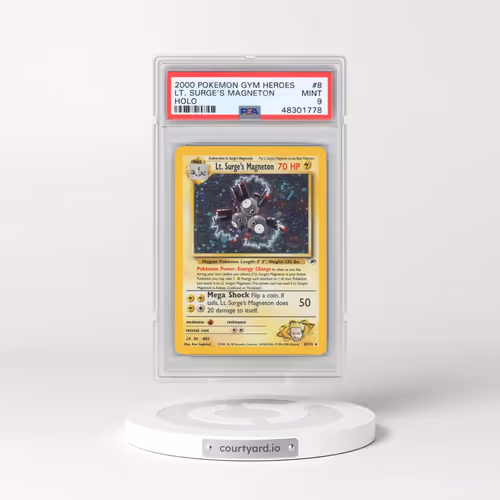 2000 Pokémon Gym Heroes #8 LT. Surge's Magneton - Holo (PSA 9 MINT)