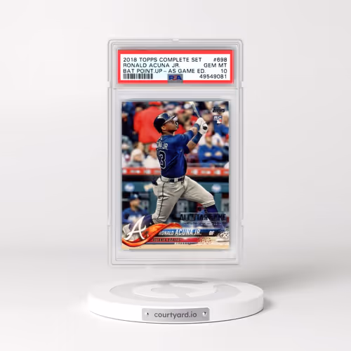 2018 Topps Complete Set #698 Ronald Acuna Jr. - Bat Pointing Up-All-Star Game Edition (PSA 10 GEM MI