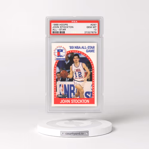 1989 Hoops #297 John Stockton - All-Star (PSA 10 GEM MINT)