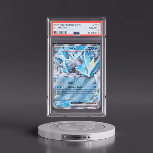 2025 Pokémon Blk EN-Black Bolt #028 Kyurem EX - Holo (PSA 10 GEM MINT)