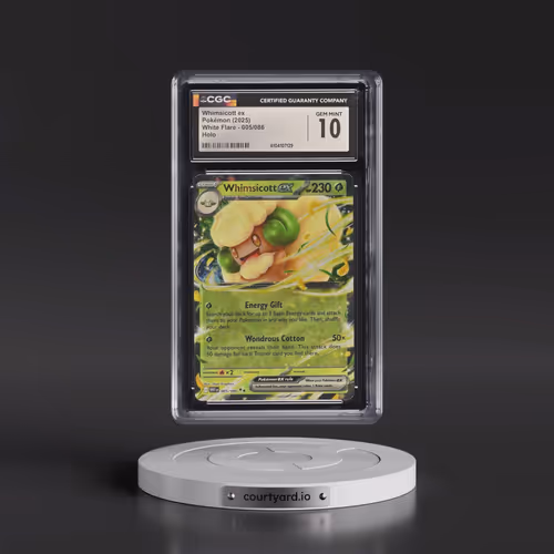 2025 Pokémon Wht EN-White Flare #005 Whimsicott EX - Holo (CGC 10 GEM MINT)