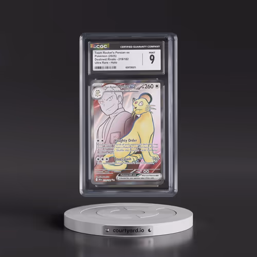 2025 Pokémon Dri EN-Destined Rivals #219 Team Rocket's Persian EX - Holo Ultra Rare (CGC 9 MINT)