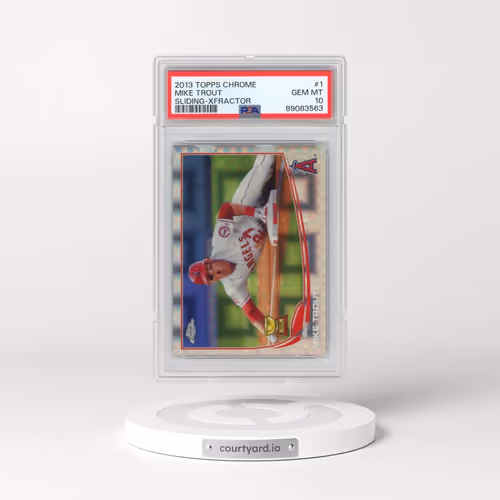 2013 Topps Chrome #1 Mike Trout - Sliding-Xfractor (PSA 10 GEM MINT)