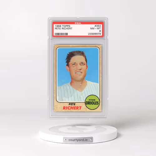1968 Topps #354 Pete Richert (PSA 8 NM-MT)