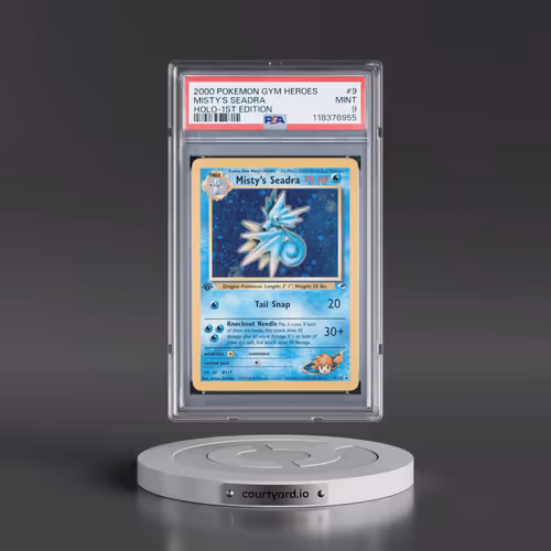 2000 Pokémon Gym Heroes #9 Misty's Seadra - 1st Edition Holo (PSA 9 MINT)