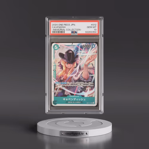 2024 One Piece Japanese Extra Booster -Memorial Collection #012 Cavendish (PSA 10 GEM MINT)