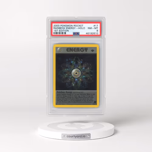 2000 Pokémon Rocket #17 Rainbow Energy - 1st Edition Holo (PSA 8 NM-MT)