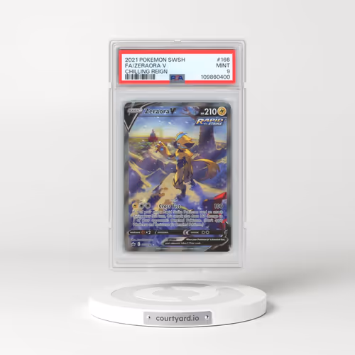 2021 Pokémon Sword & Shield Chilling Reign #166 Zeraora V - Holo Full Art (PSA 9 MINT)