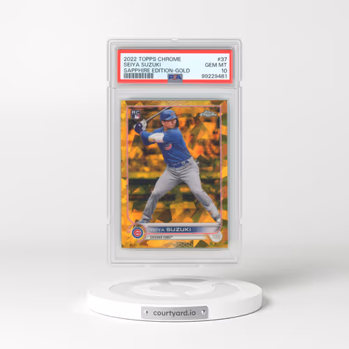 2022 Topps Chrome Sapphire Edition #37 Seiya Suzuki - Gold (PSA 10 GEM MINT)