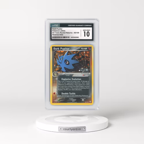 2004 EX Team Rocket Returns #40 Dark Pupitar - Holo (CGC 10 GEM MINT)