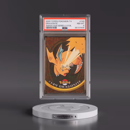 2000 Topps Pokémon TV Animation Series 3 #149 Dragonite - Foil (PSA 8 NM-MT)