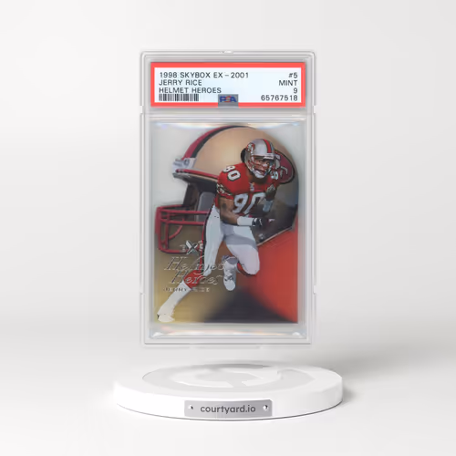 1998 Skybox E-X2001 Helmet Heroes #5 Jerry Rice - Helmet Heroes (PSA 9 MINT)