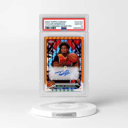 2023 Topps Chrome Topps Chrome Autographs #CGTAH Taylor Hendricks - Orange Geometric (PSA 10 GEM MINT)