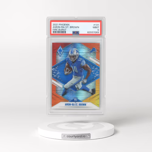 2021 Panini Phoenix #131 Amon-RA St. Brown - Fire Burst (PSA 9 MINT)