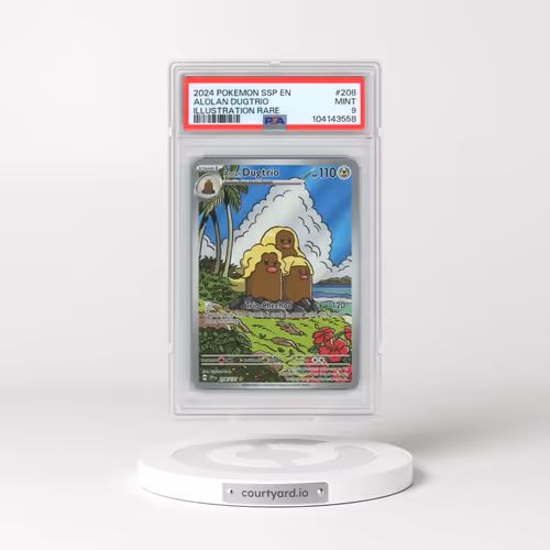 2024 Pokémon Ssp EN-Surging Sparks #208 Alolan Dugtrio - Illustration Rare (PSA 9 MINT)