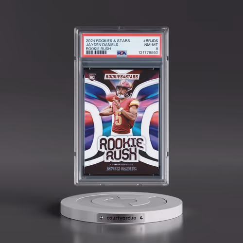 2024 Panini Rookies & Stars Rookie Rush #RRJDS Jayden Daniels (PSA 8 NM-MT)