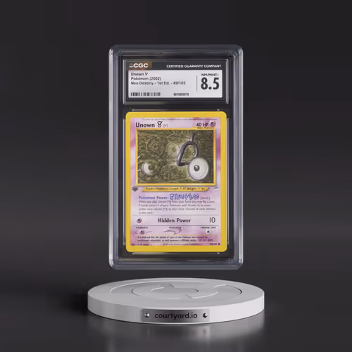 2002 Neo Destiny #89/105 Unown V - 1st Edition 1st Edition Holo (CGC 8.5 NM-MT+)
